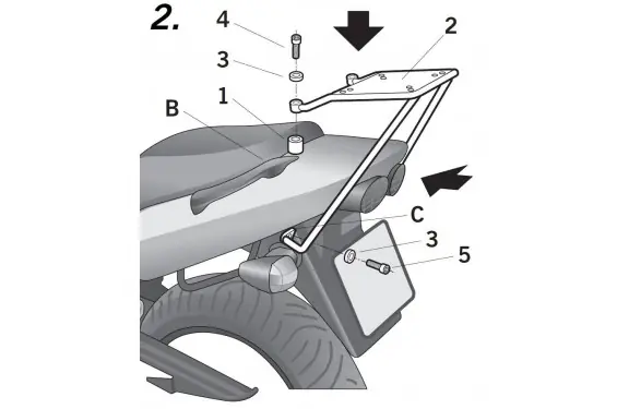 Dernière Chance Support Top Case Shad pour ZR7/S (01-05)