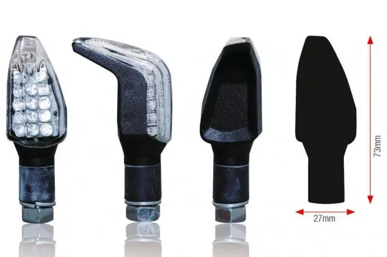 Acheter Direct Clignotant LED Moto Adaptable Homologué BOOMERANG Noir