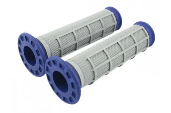 Achat Immédiat Poignée Quad RENTHAL Dual Compound Grips Bleu - Gris