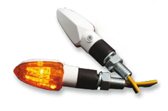 Commander Maintenant Clignotant Moto Homologué SHORTY Blanc