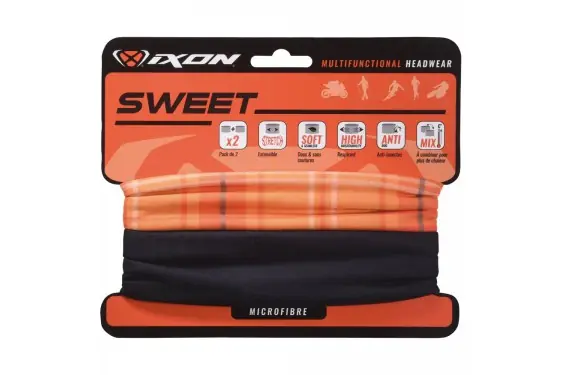 Jusqu'à Épuisement Des Stocks Tour De Cou Moto IXON SWEET Square Orange - Uni Noir