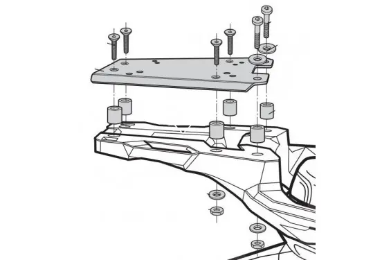 Achat Immédiat Support Top Case Shad pour X-ADV 750 (17-20) Modèle avec porte paquet d‘origine