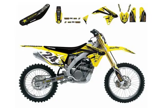Solde Kit Déco Suzuki Rockstar Energy Drink + Housse de selle pour RM-Z450 (08-17)