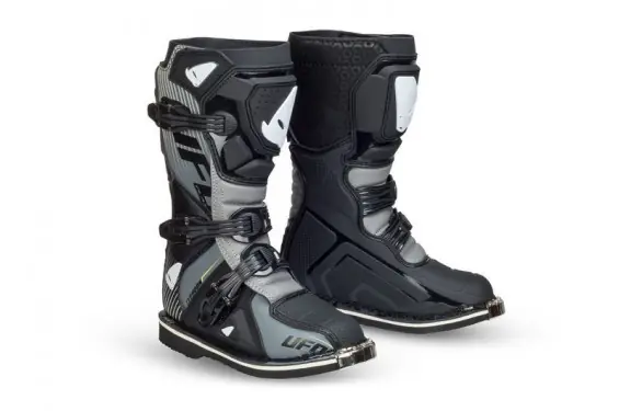 Bottes Enfant Moto Cross UFO TYPHOON Noir - Gris Populaire