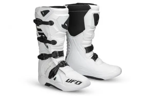 Nouveauté Bottes Moto Cross UFO ELEKTRON Blanc