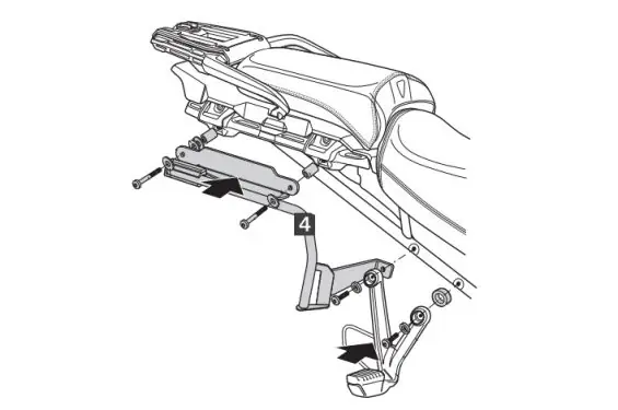 Haute Qualité Support de Valise Shad 3P System pour Triumph Tiger Explorer 1200 (17-21)