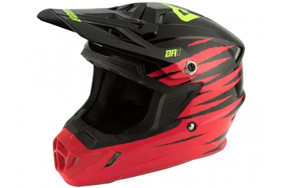 Dernier Modèle Casque Moto Cross ANSWER AR1 PRO GLOW 2021 Noir - Rouge