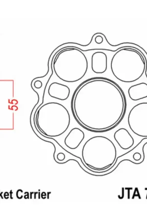 Support de couronne Alu JT Sprockets 5 Silentbloc pour Ducati Nouveauté