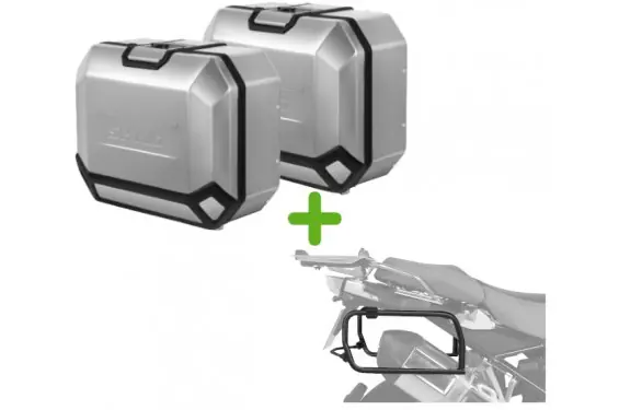Offre Spéciale Pack Valises Latérales Alu Terra + Support 4P System pour X-Cape 649 (2022)