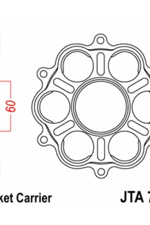 Prix Bas Support de couronne Alu JT Sprockets 6 Silentbloc pour Ducati