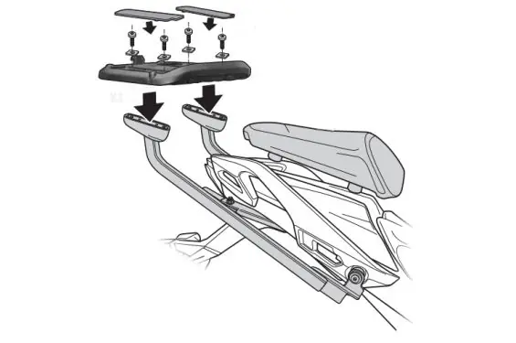 Offre Limitée Support Top Case Shad pour Kawasaki Ninja 1000 SX (20-24)