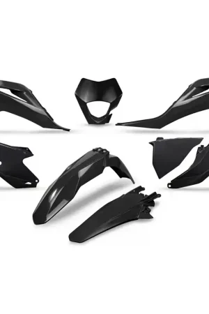 Achat Immédiat Kit Plastique UFO Noir pour Moto Gas-Gas EC-F350 (21-22)